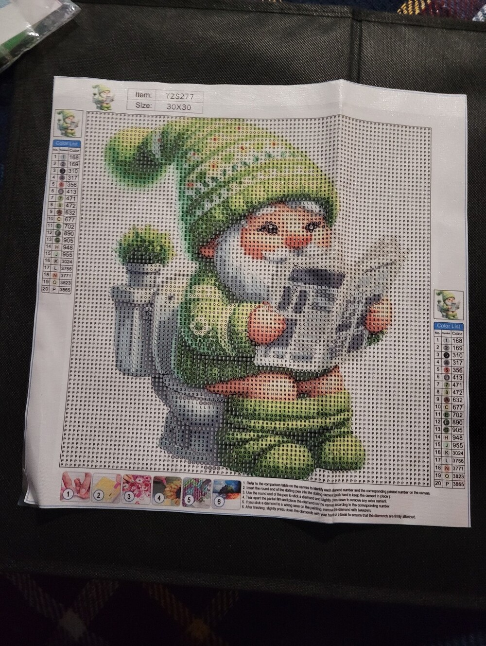 Gnome on Toilet Diamond Art 11.8x11.8 inches (NWT)